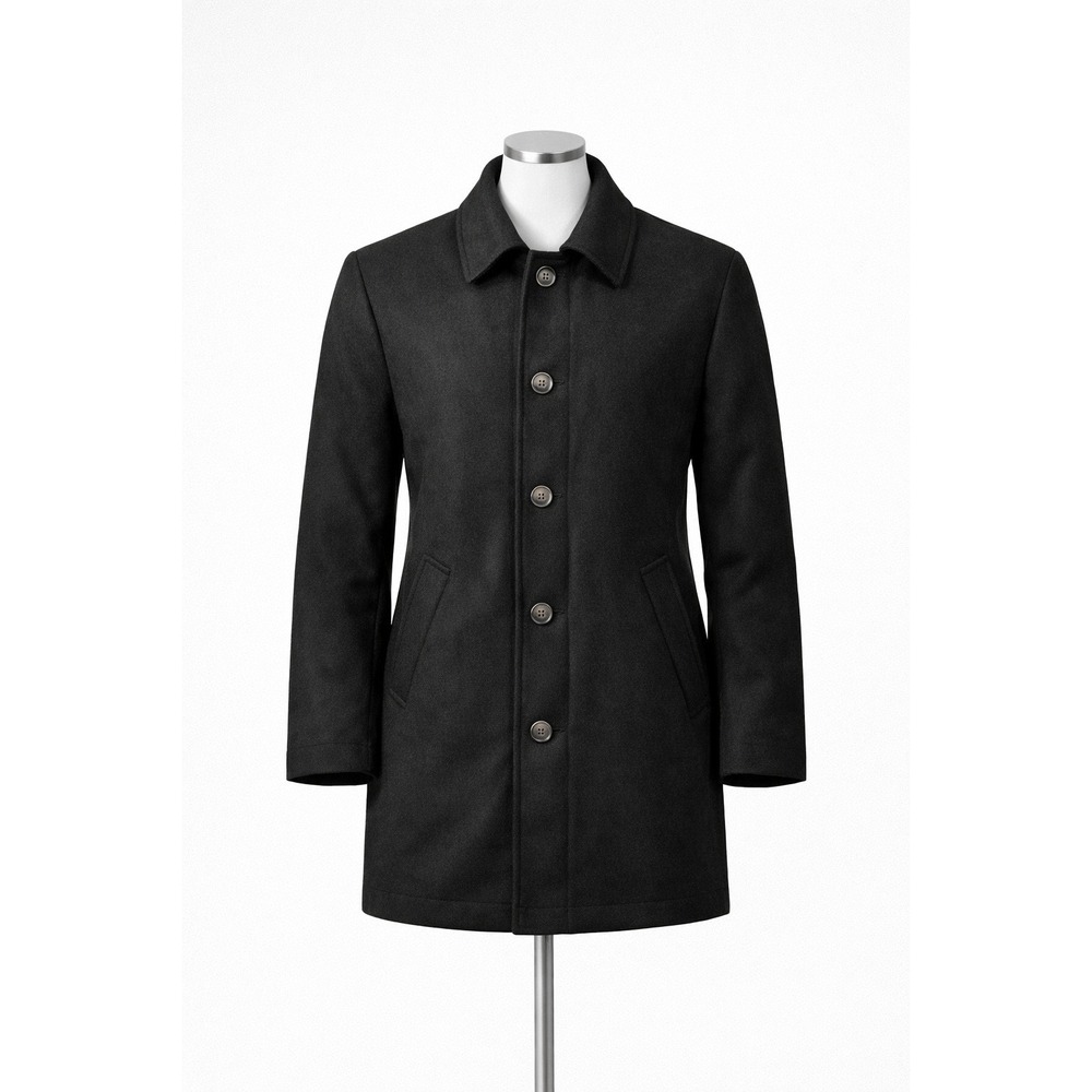 Lauren Ralph Lauren Black Wool Blend Peacoat Jacket Mens Medium 38-40 Regular